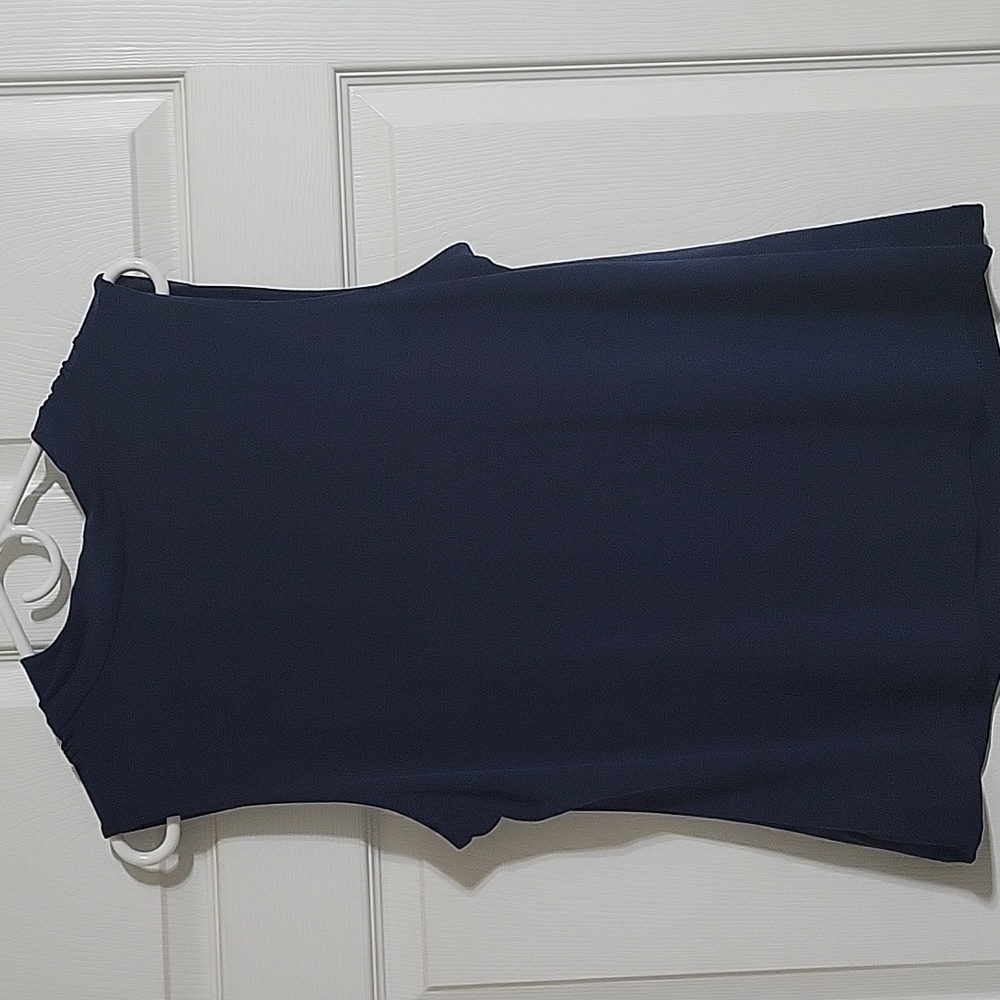 Tahari Navy Blue Sleeveless Drop Top NWT Size XL - Picture 5 of 6